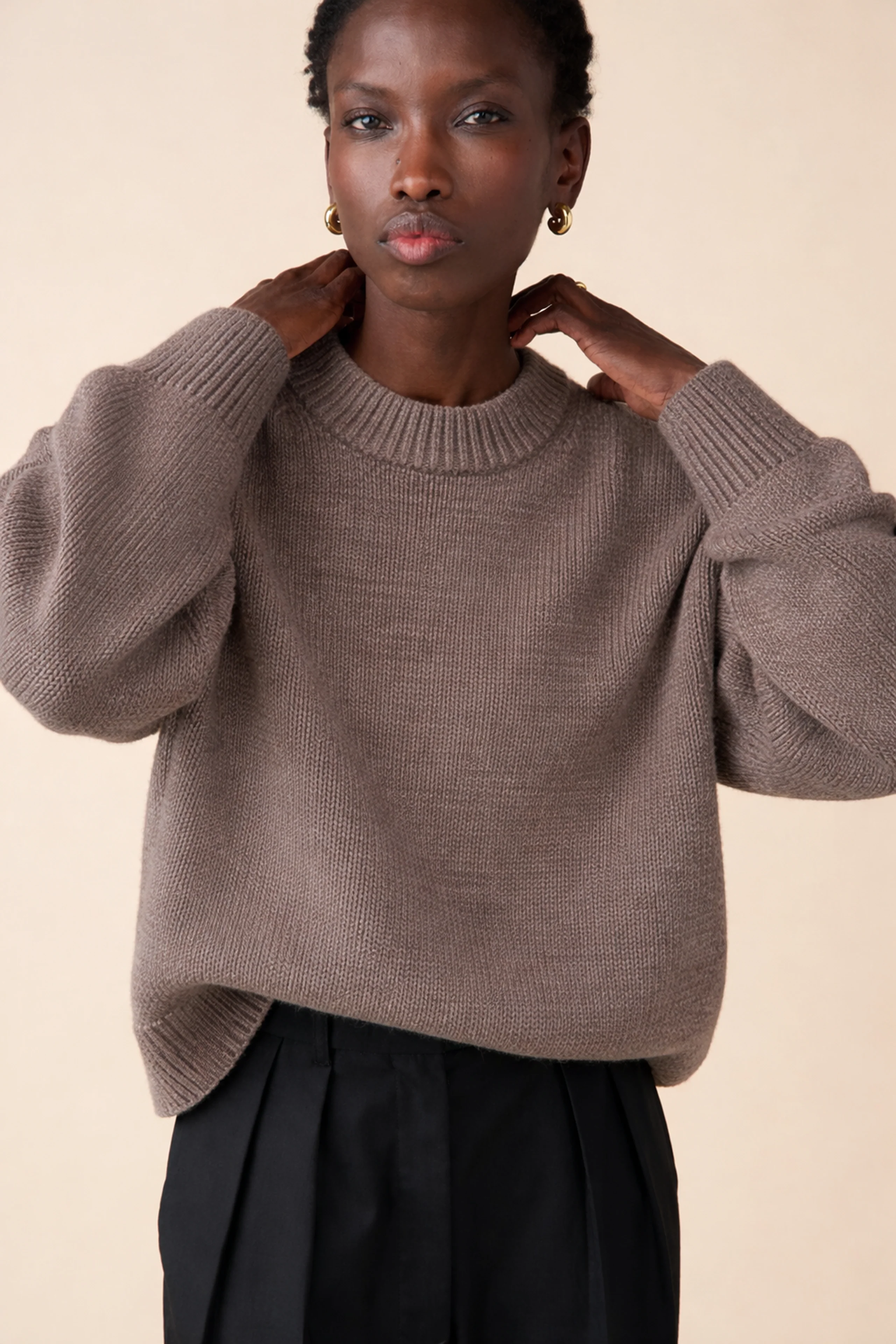 The Cashmere Signature Crew in Mink