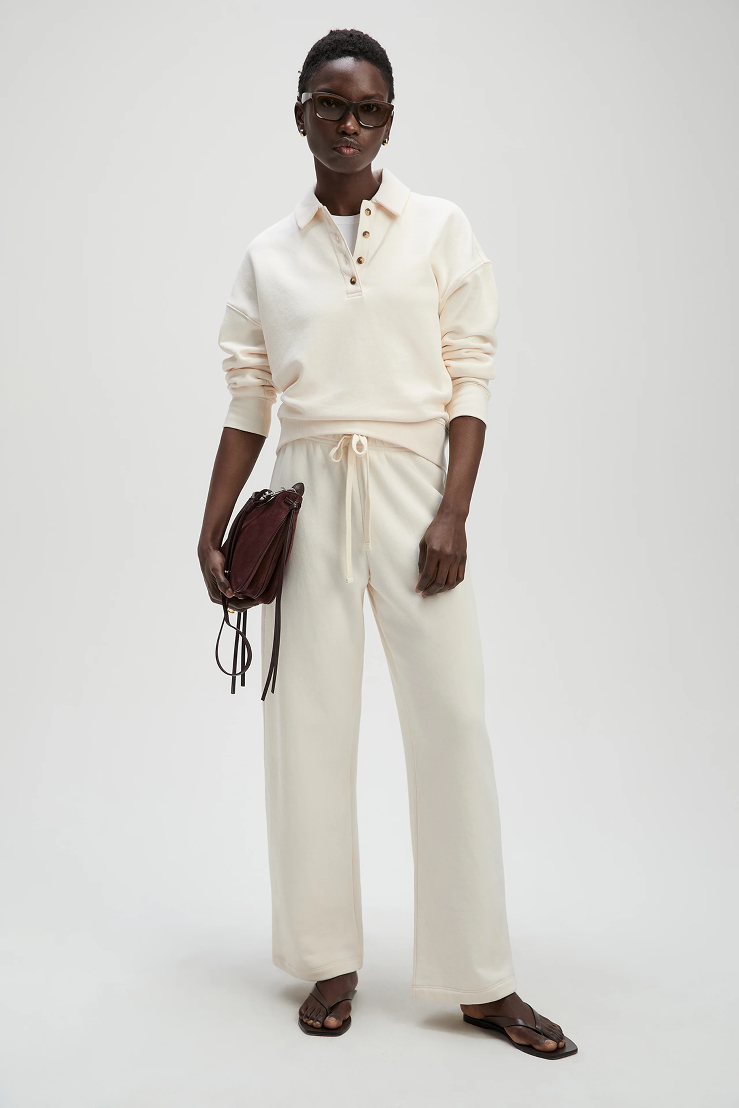 The Everyday Sweatpant in Cream - Image 3