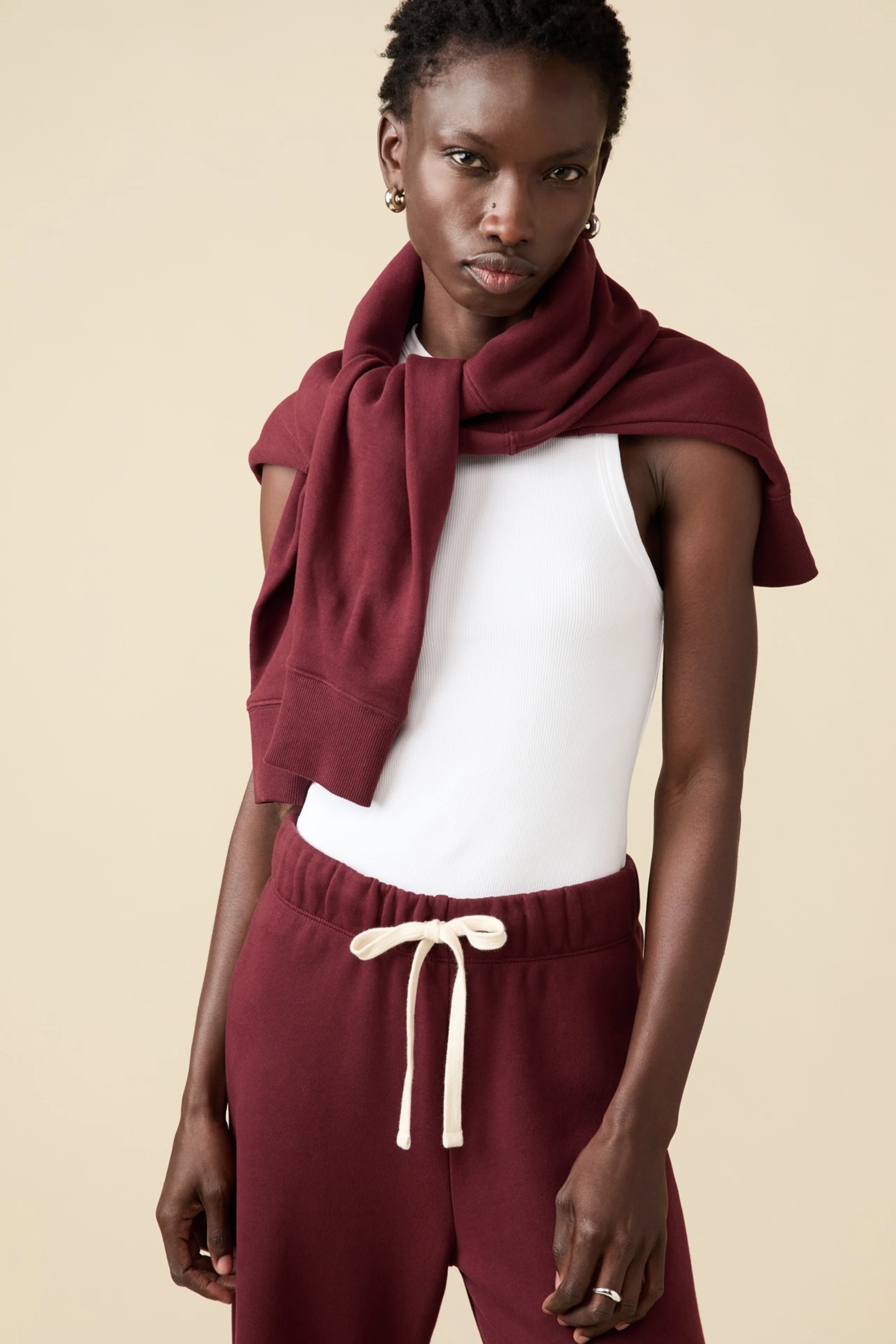 The Everyday Sweatpant in Wine - Image 4