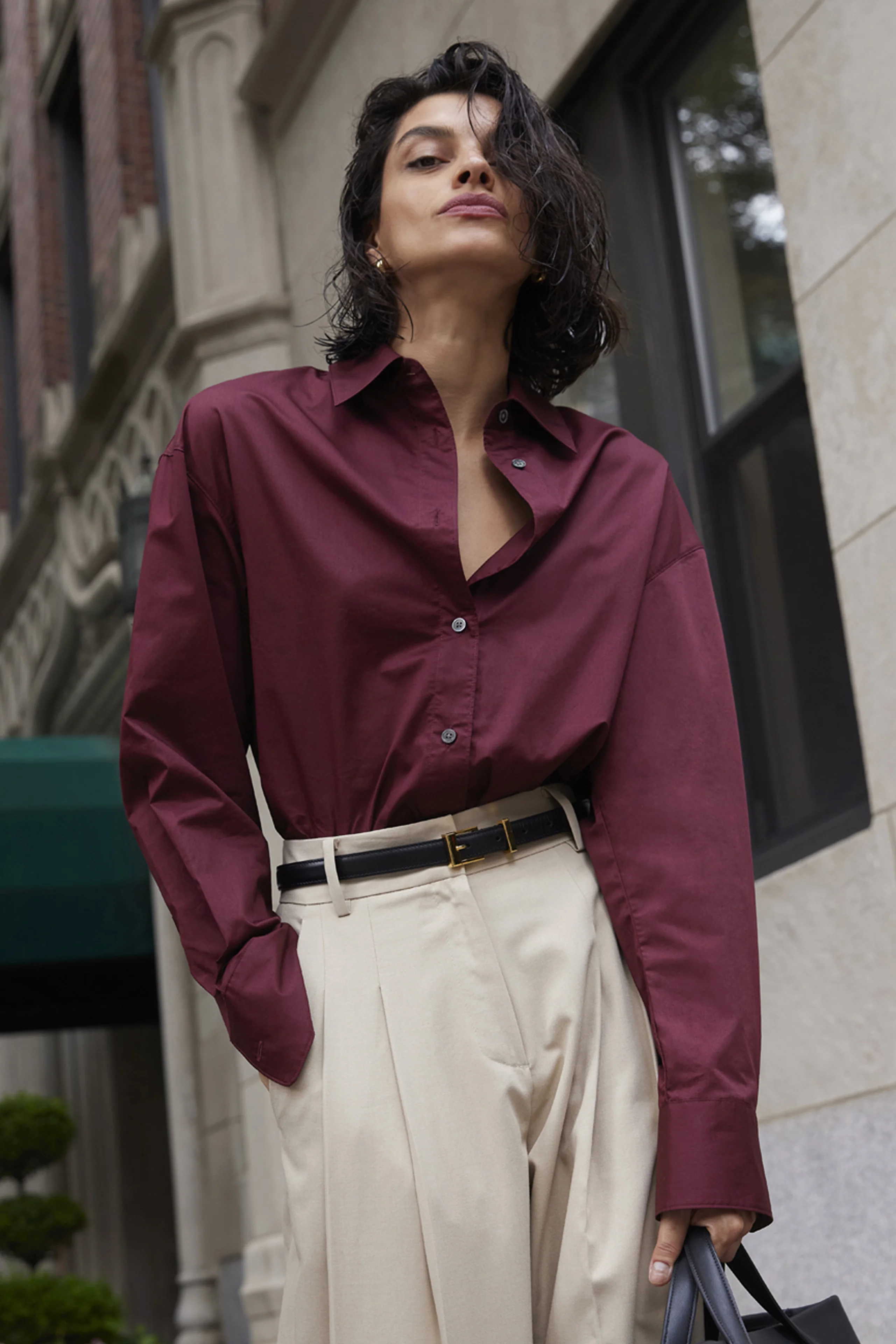 The Everything Shirt in Bordeaux - Image 5