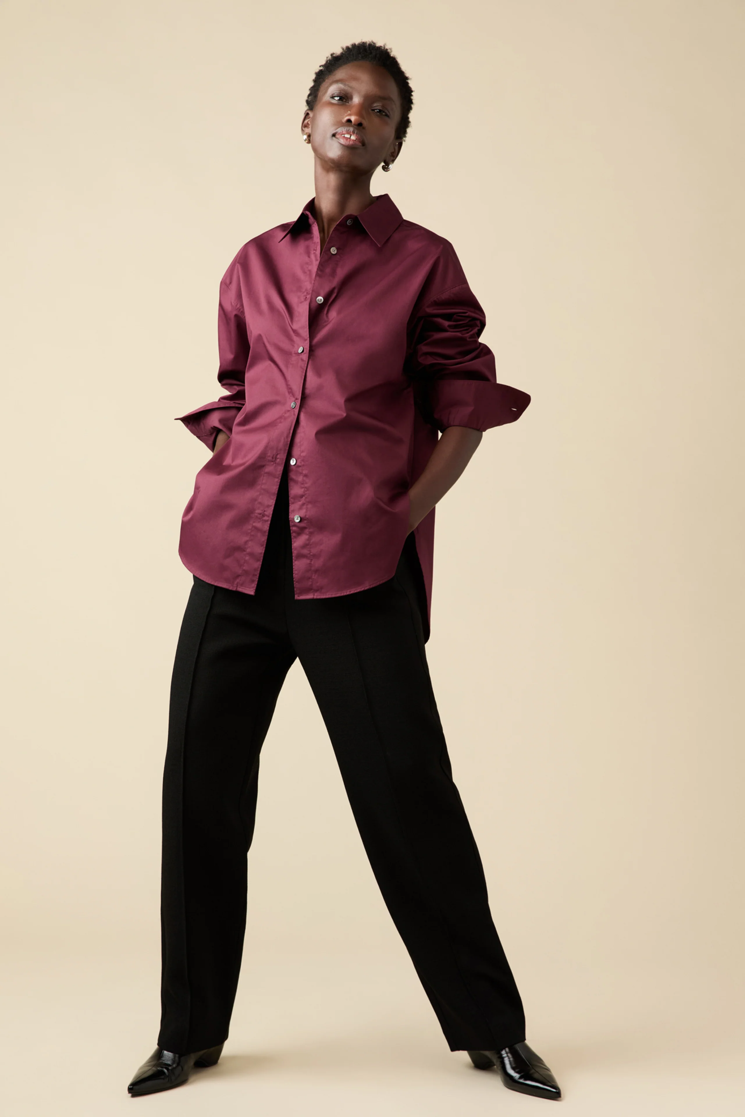 The Everything Shirt in Bordeaux - Image 6