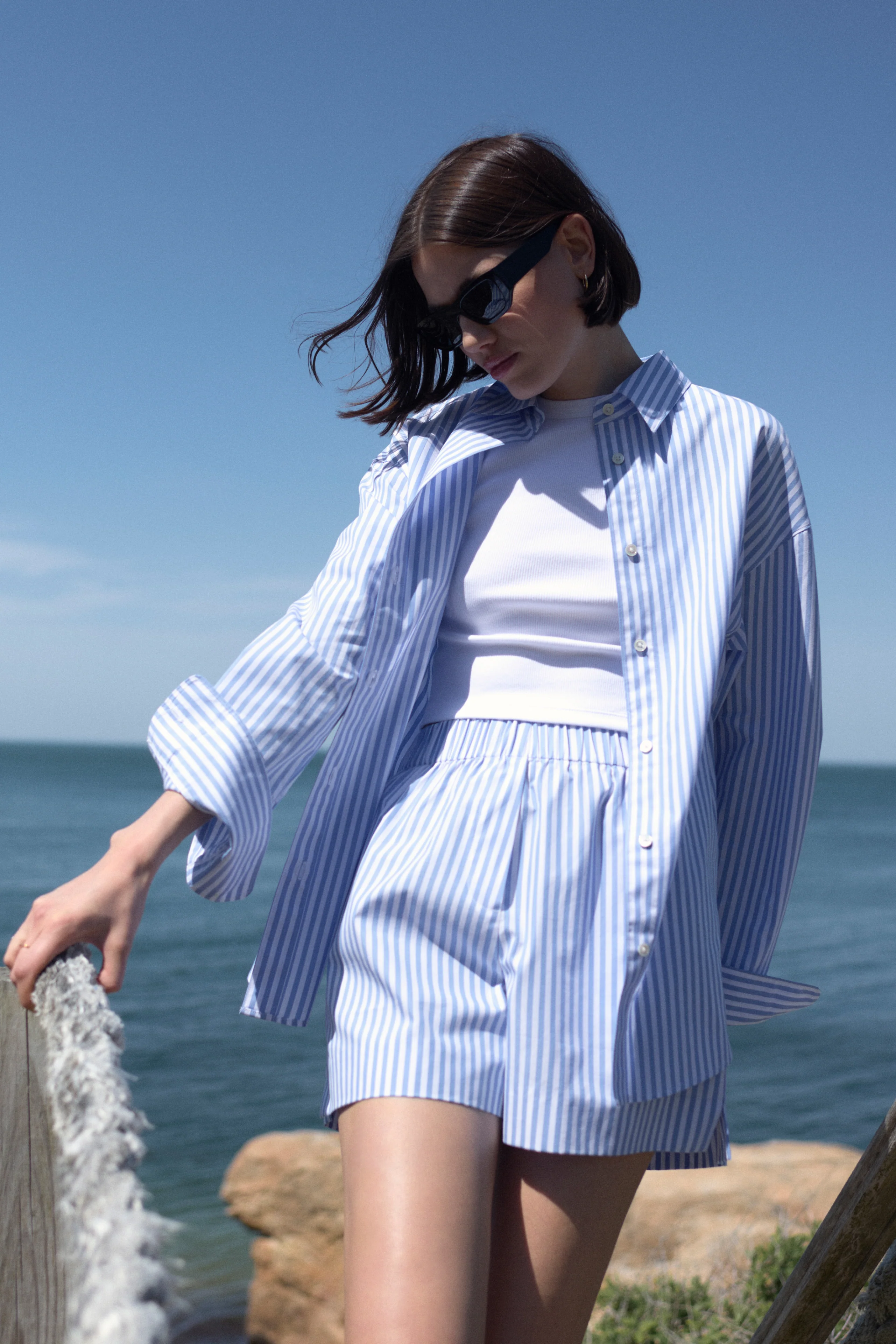 The Everything Short in French Blue Stripe - Image 3