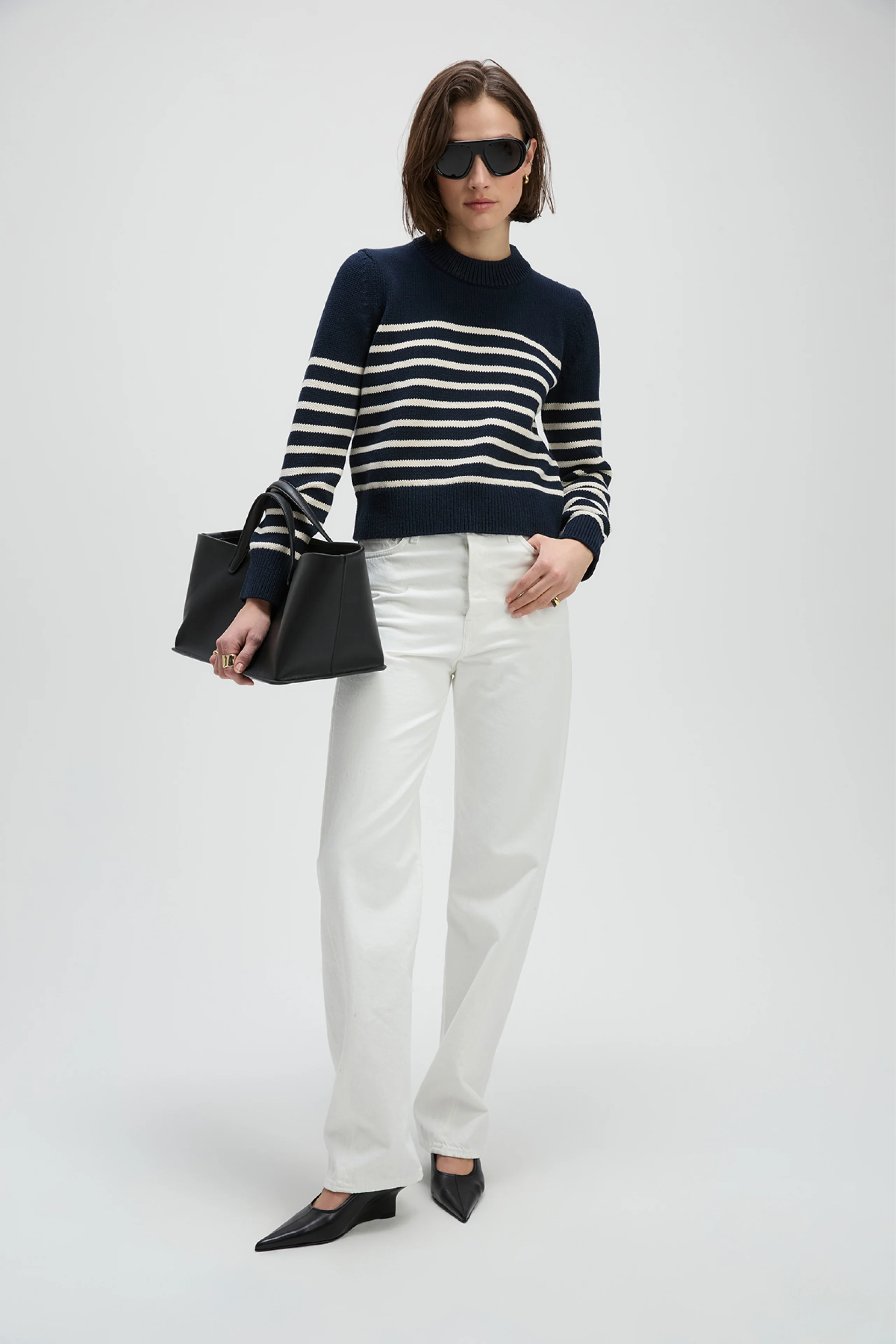 The Favorite Crew in Navy & Cream Stripe - Image 3