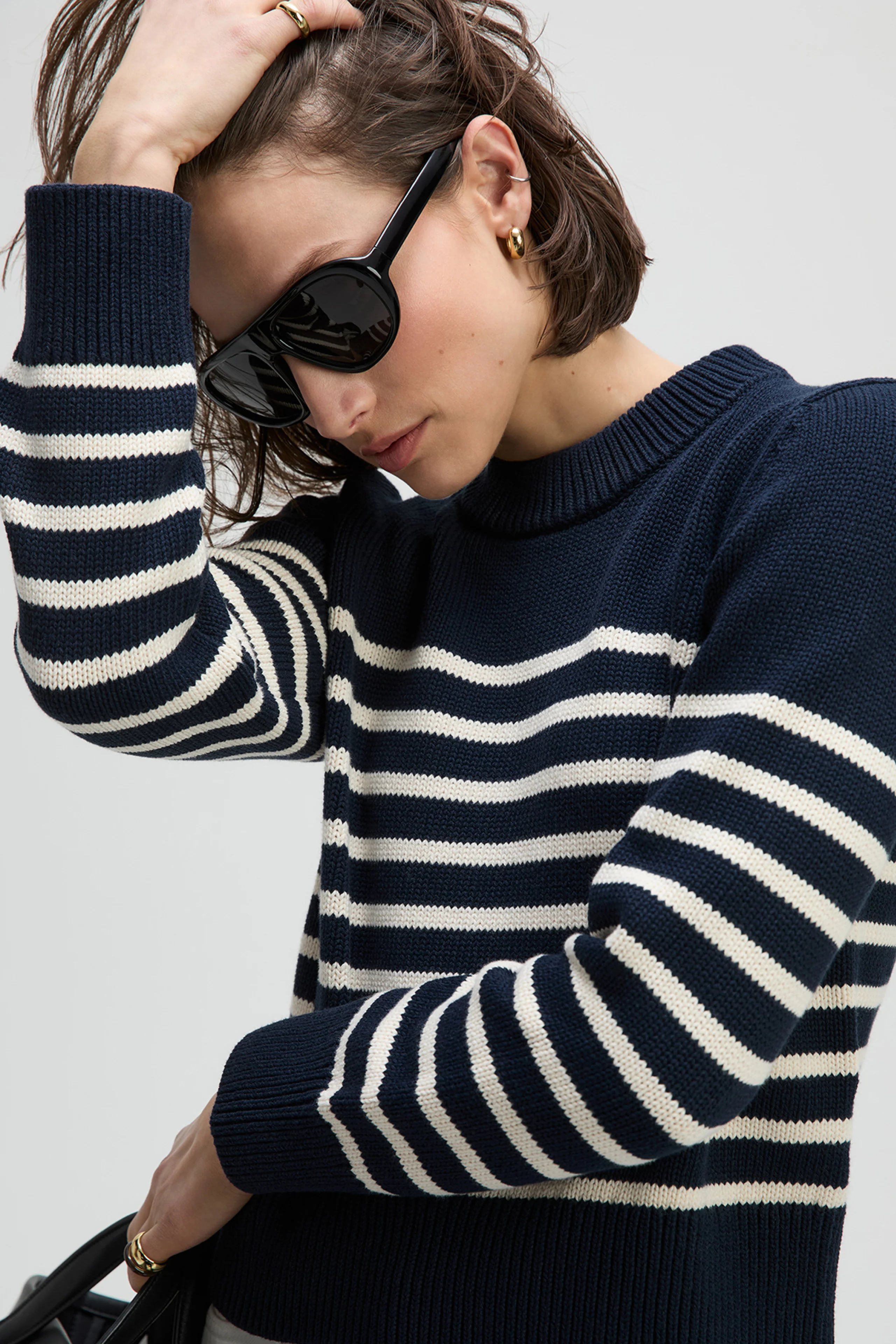 The Favorite Crew in Navy & Cream Stripe - Image 5