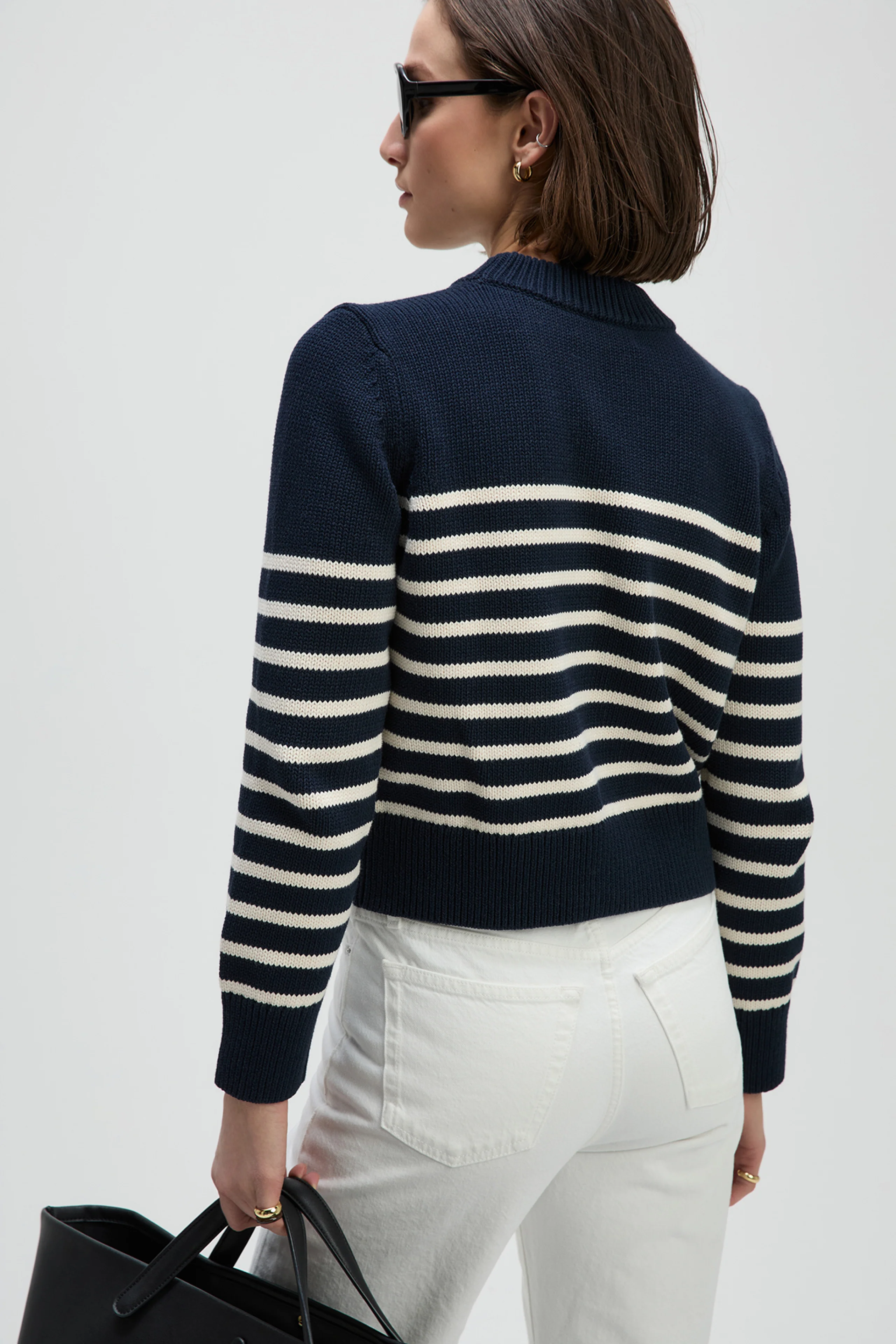 The Favorite Crew in Navy & Cream Stripe - Image 6