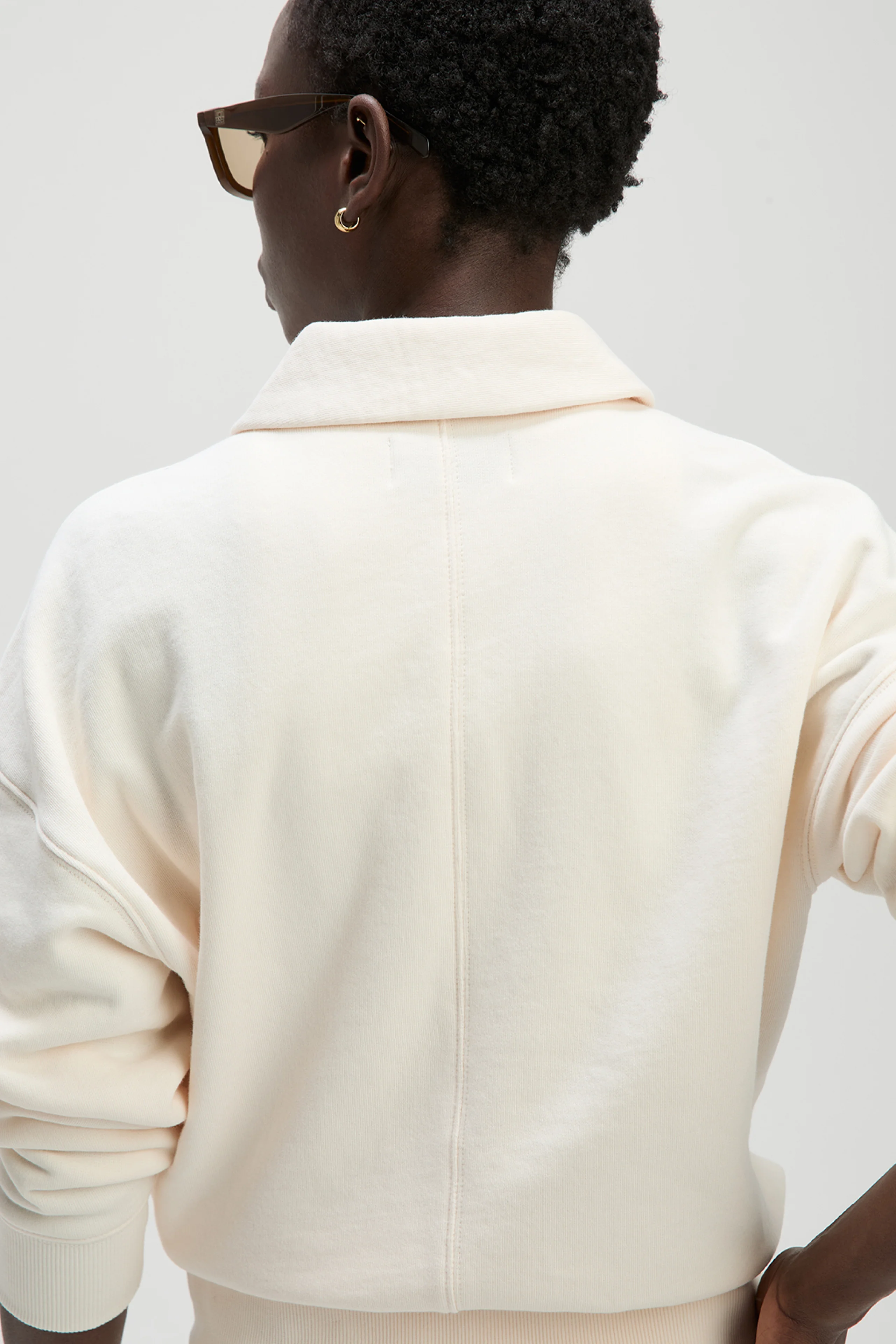 The French Terry Polo in Cream - Image 6