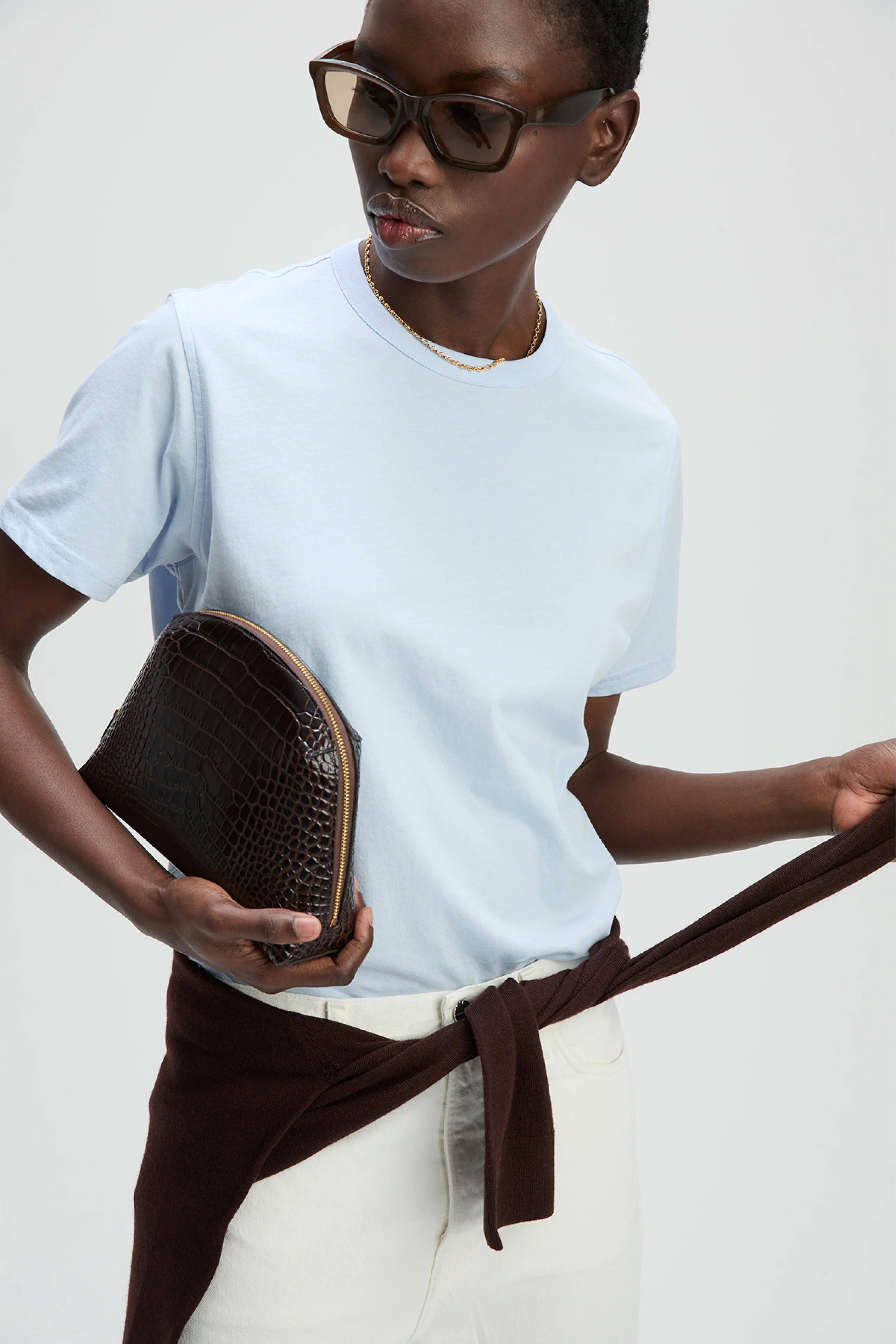 The Iconically Soft Perfect Tee in Azure