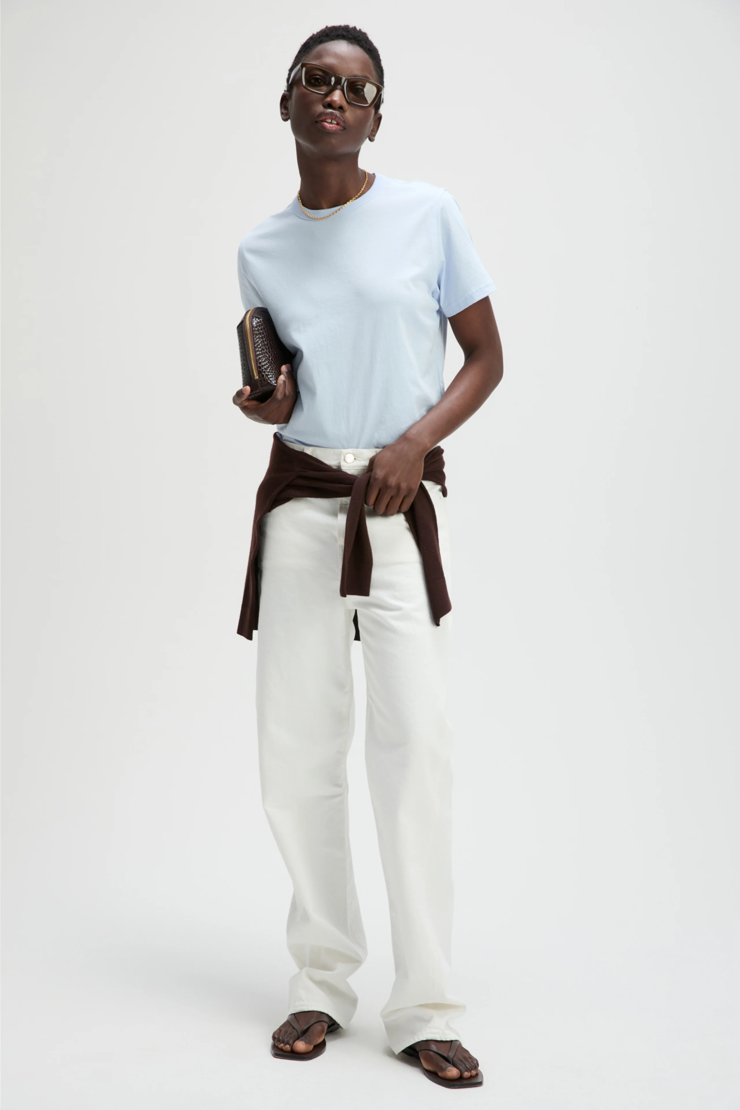 The Iconically Soft Perfect Tee in Azure - Image 2