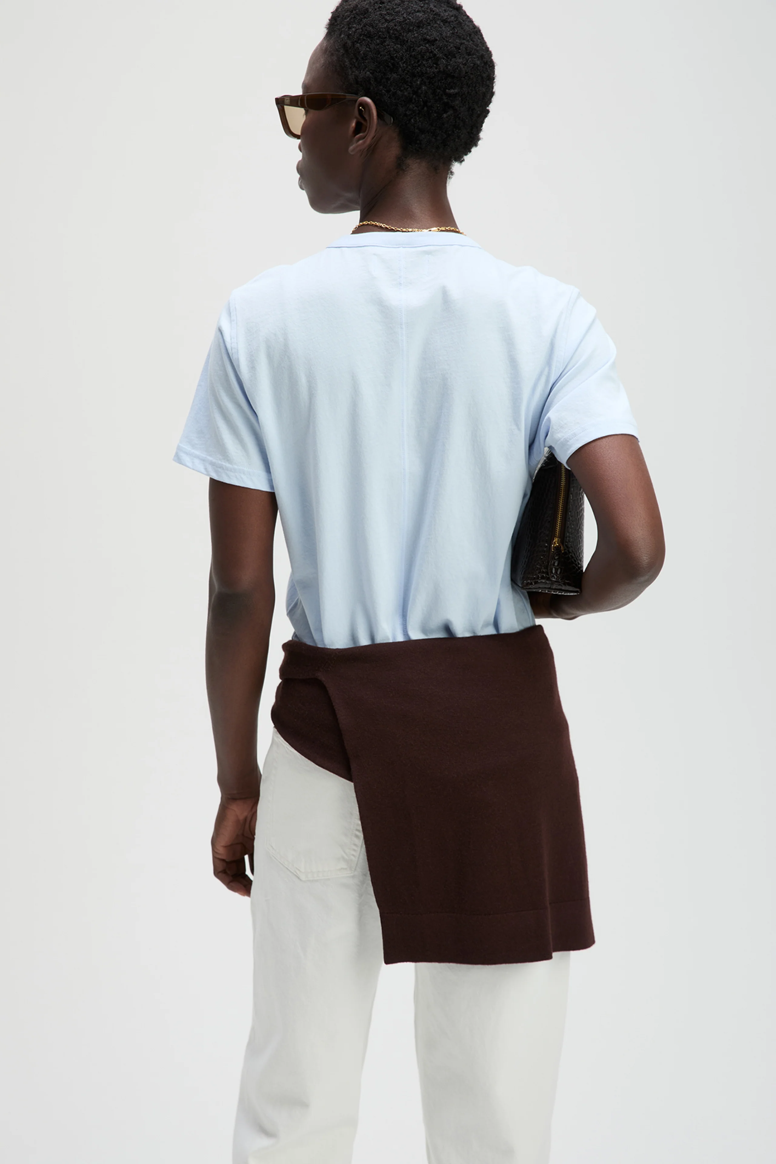 The Iconically Soft Perfect Tee in Azure - Image 5