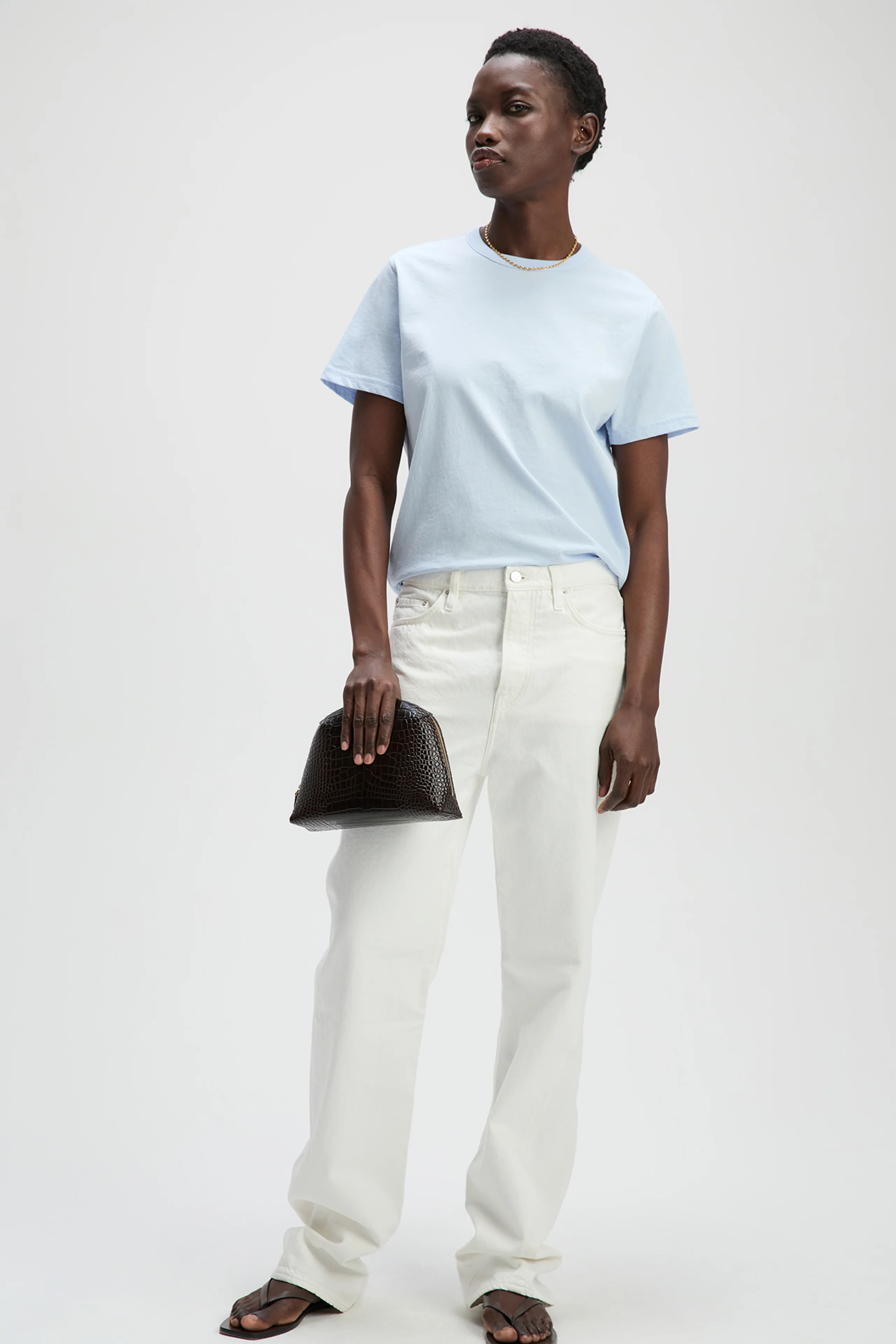 The Iconically Soft Perfect Tee in Azure - Image 6