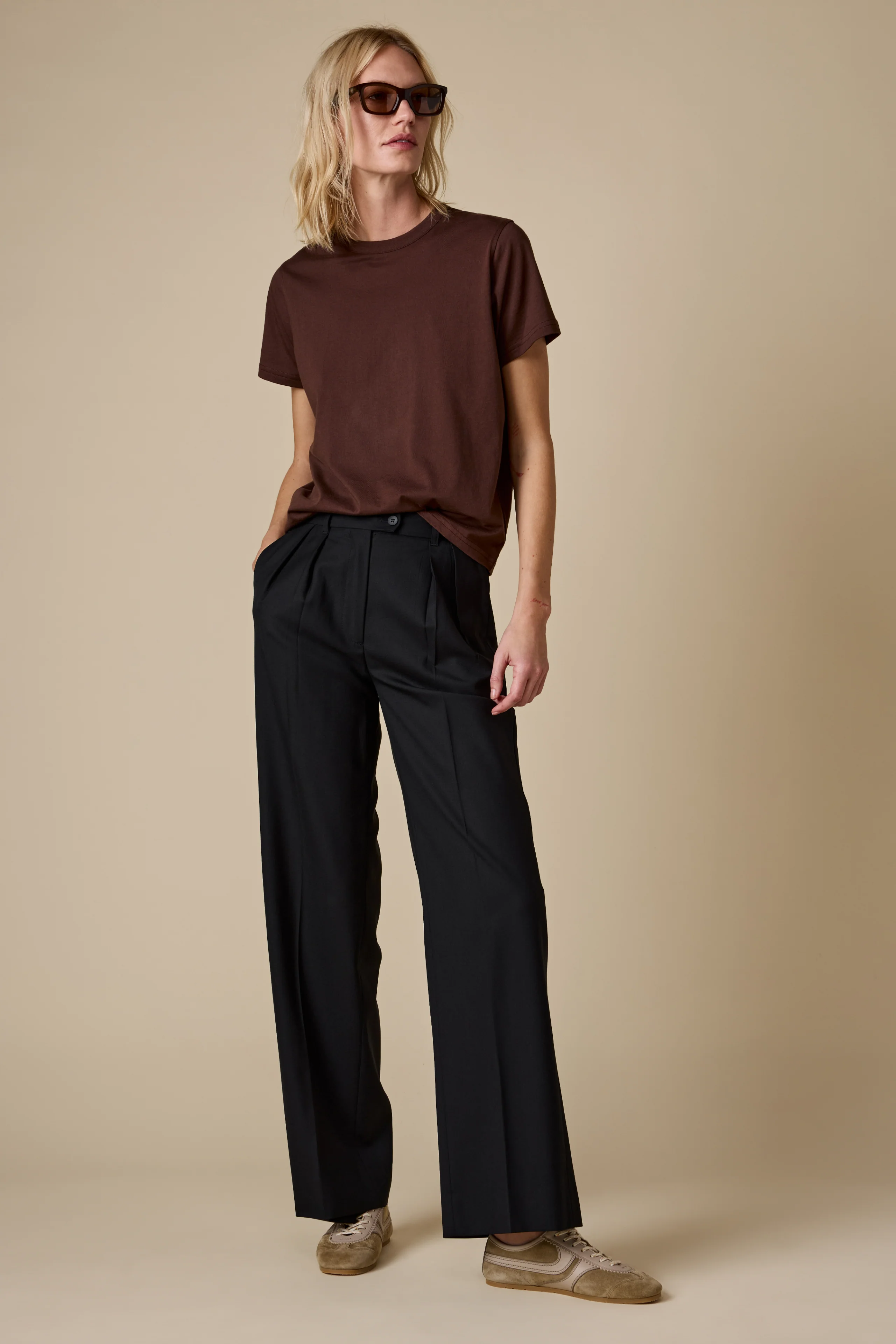 The Iconically Soft Perfect Tee in Chocolate - Image 3