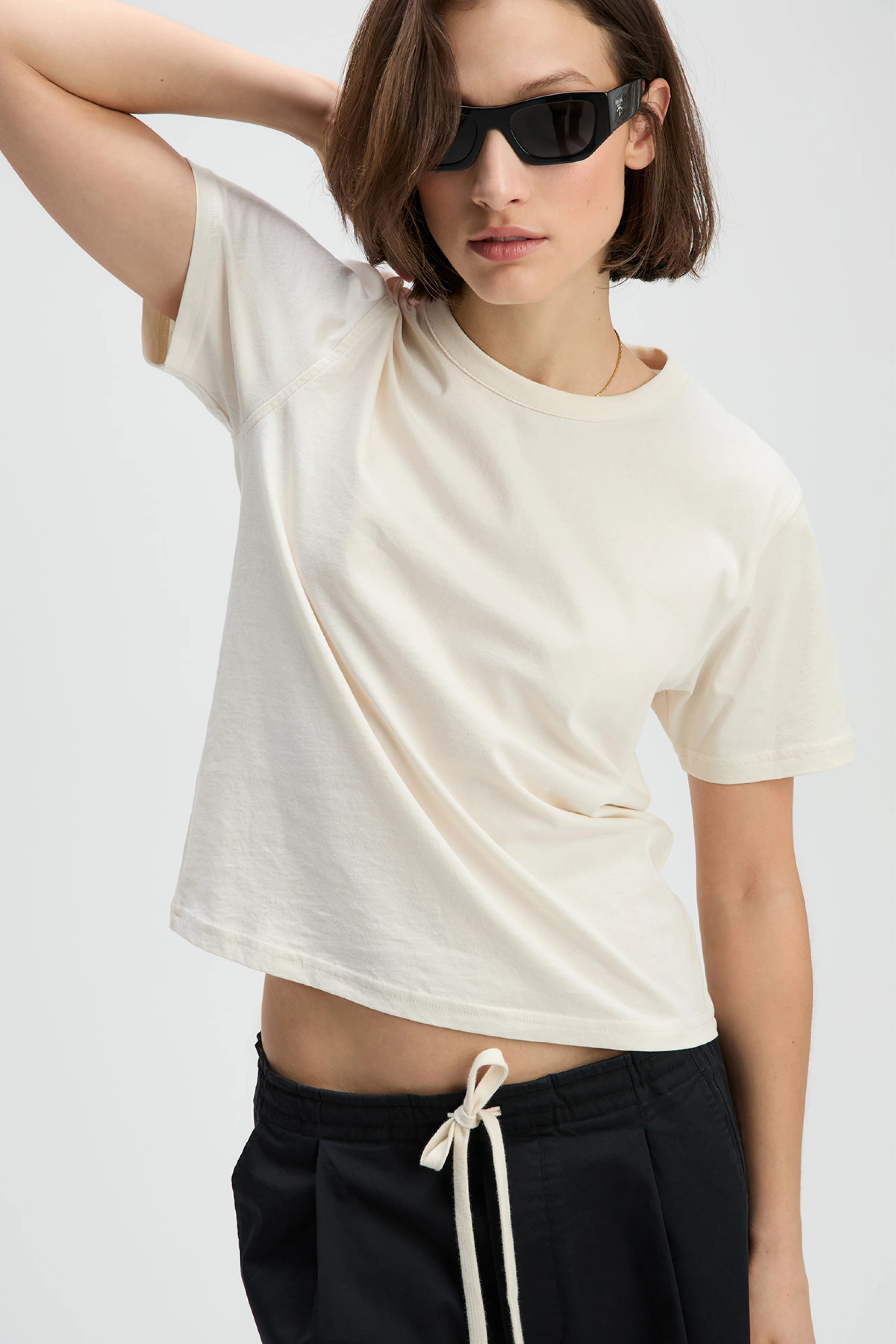 The Iconically Soft Perfect Tee In Cream - Image 4
