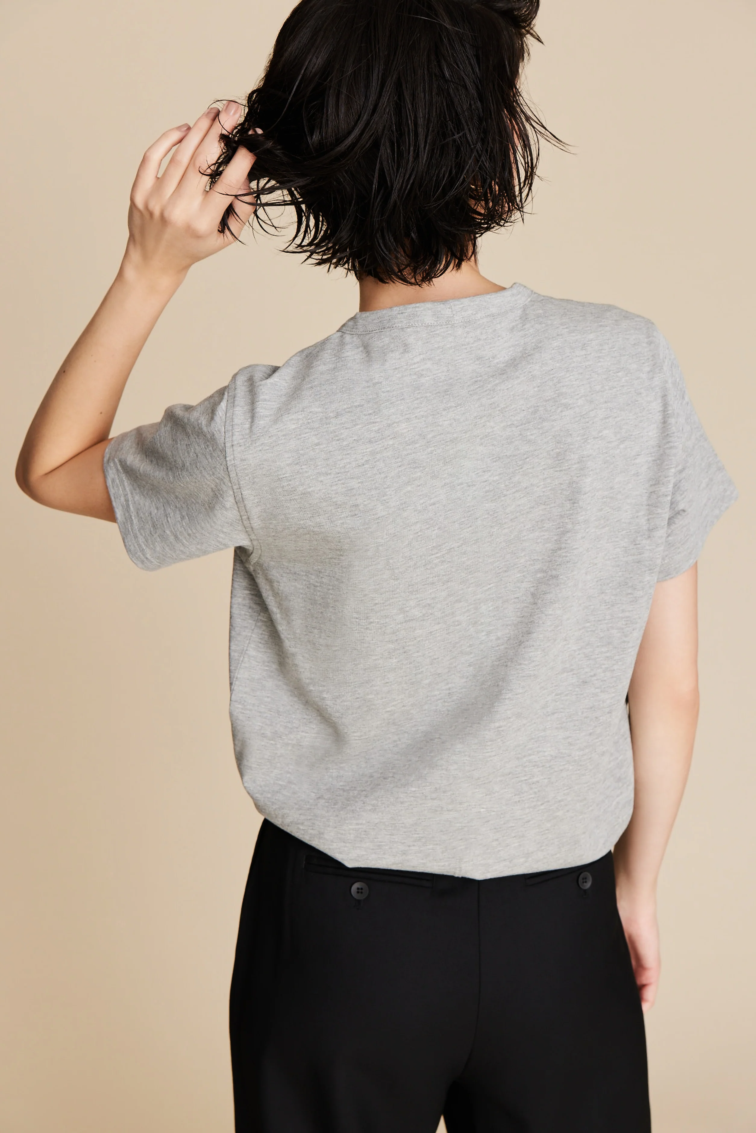 The Iconically Soft Perfect Tee in Heather Grey - Image 5