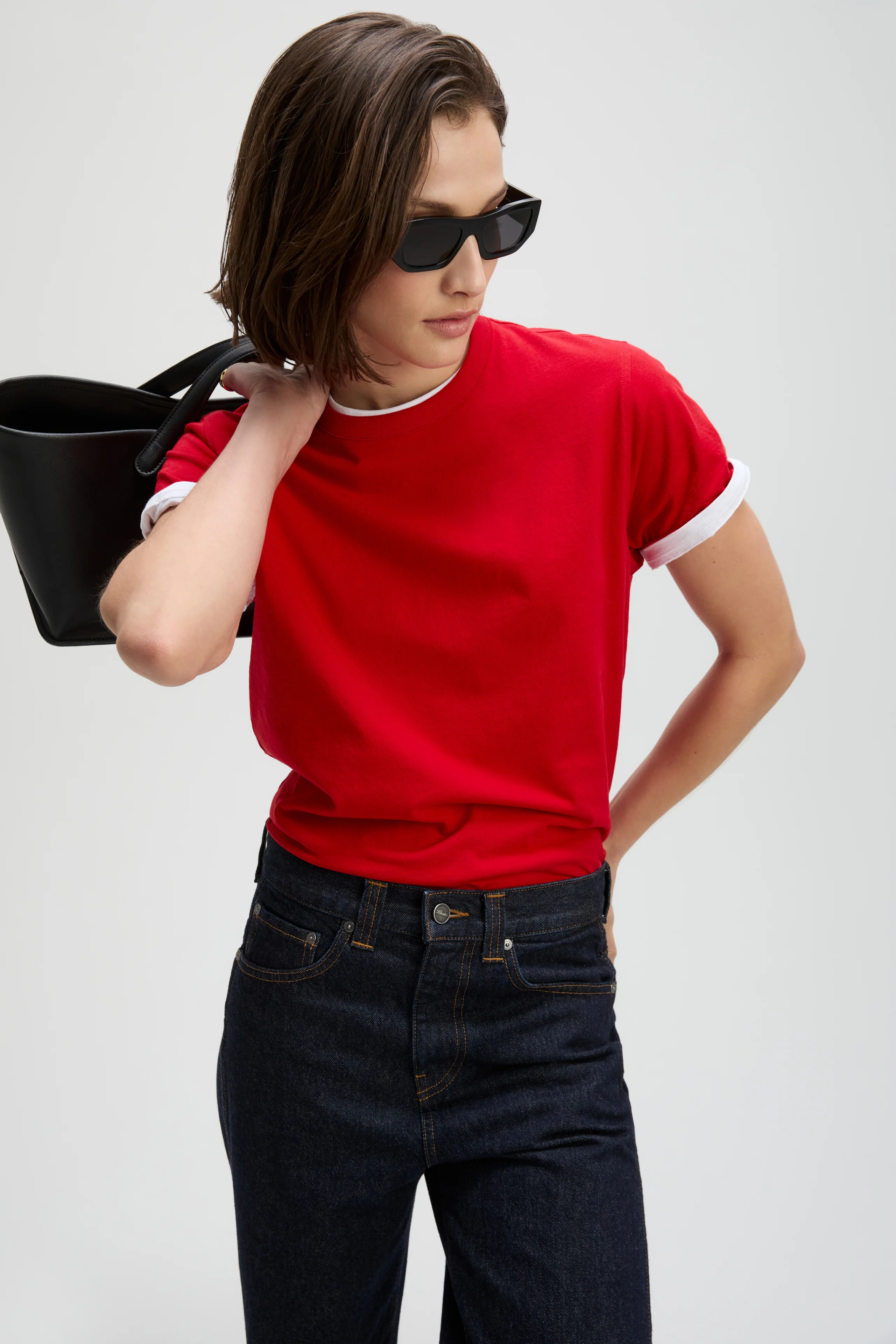 The Iconically Soft Perfect Tee in Iconic Red - Image 3