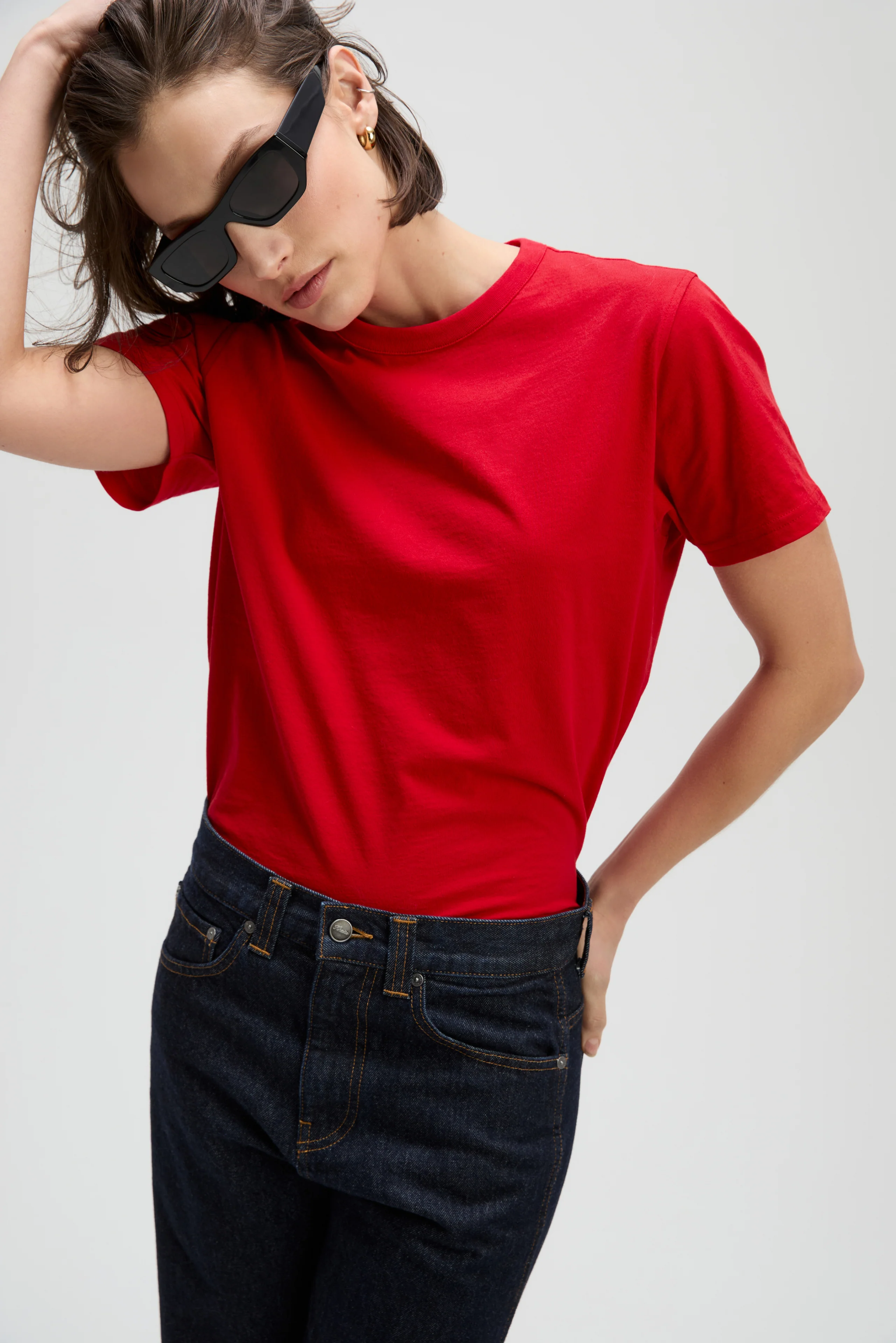 The Iconically Soft Perfect Tee in Iconic Red - Image 4