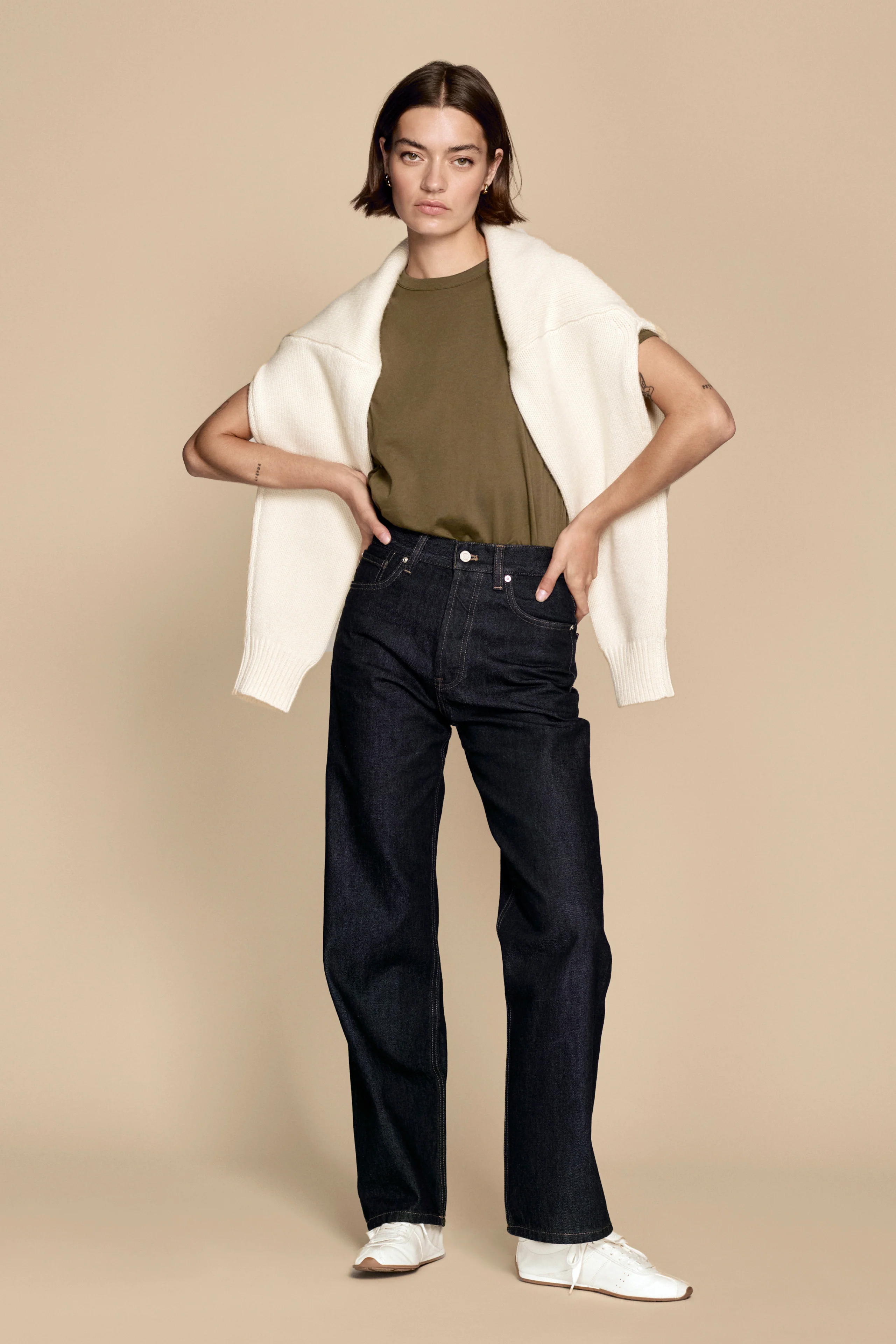 The Iconically Soft Perfect Tee in Olive - Image 6