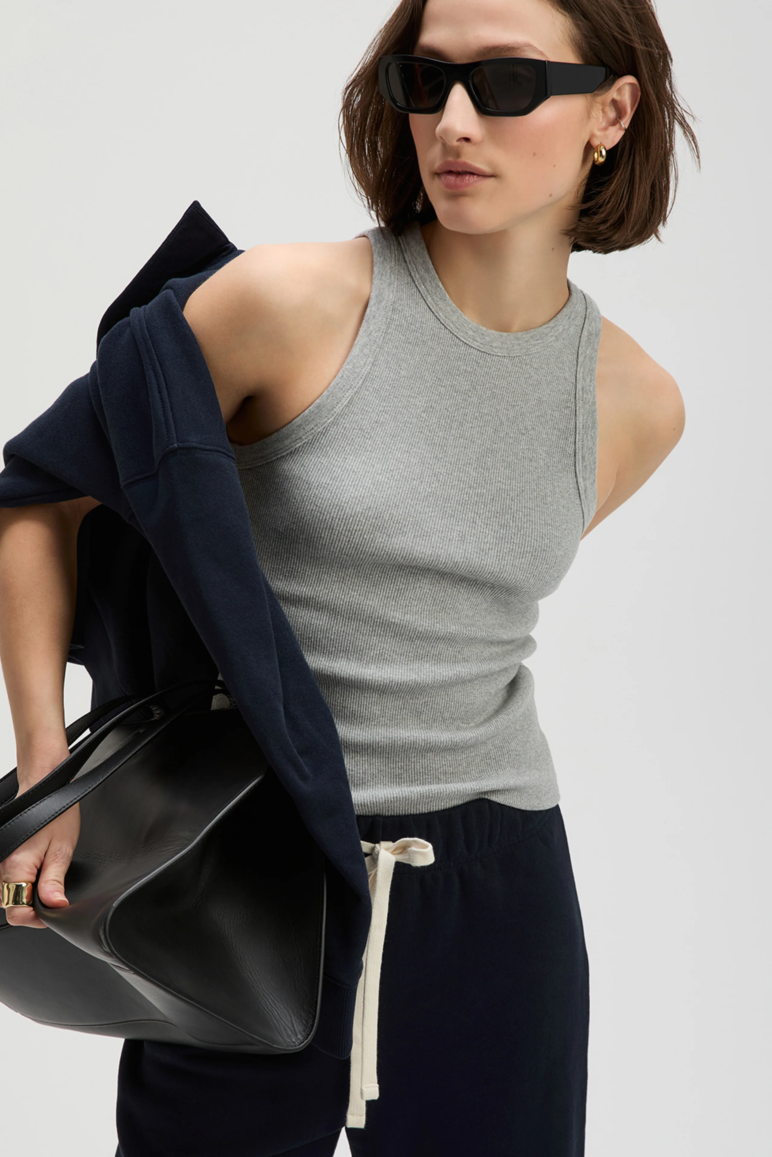 The Not So Basic Tank in Heather Grey - Image 3