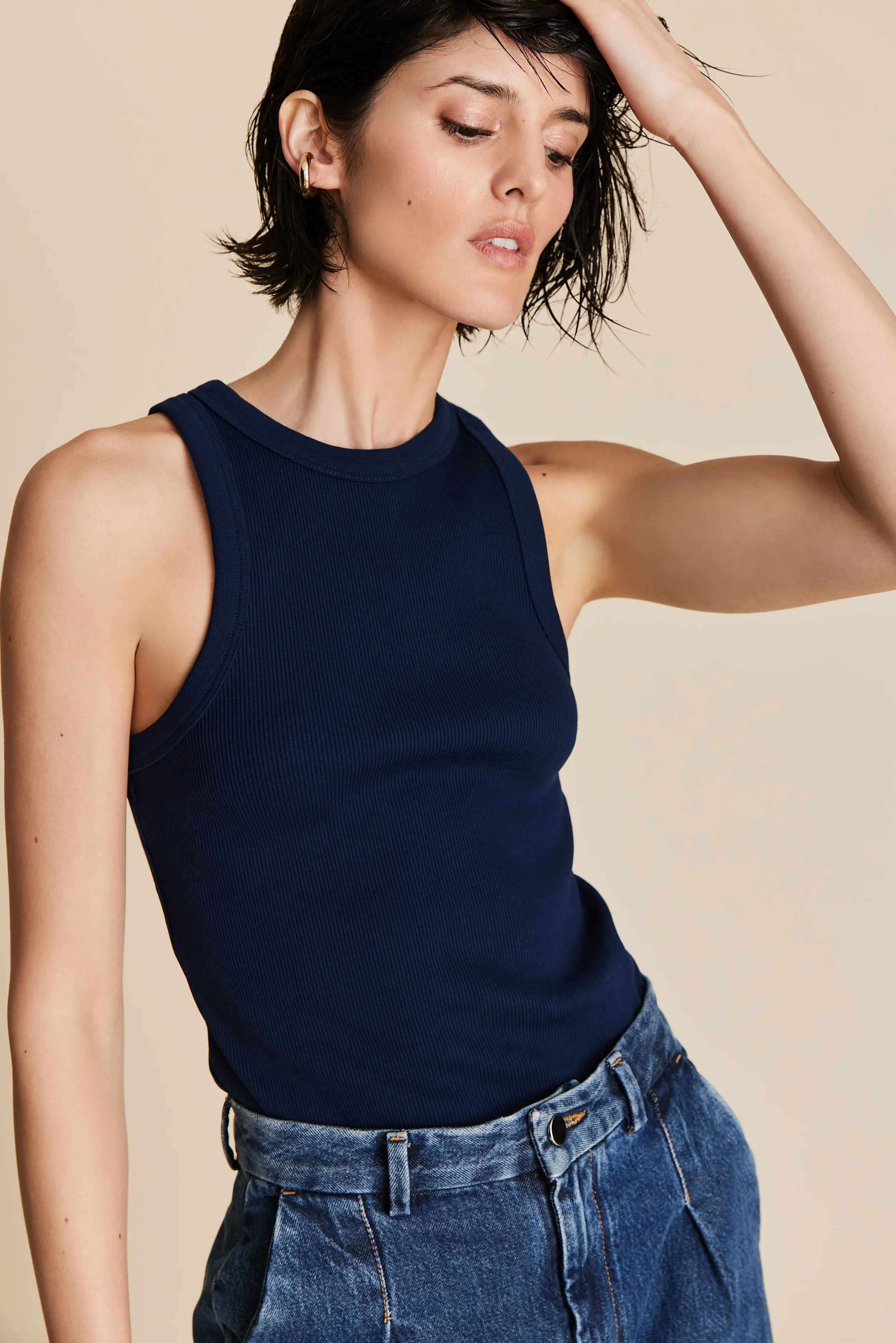 The Not So Basic Tank in Navy - Image 3