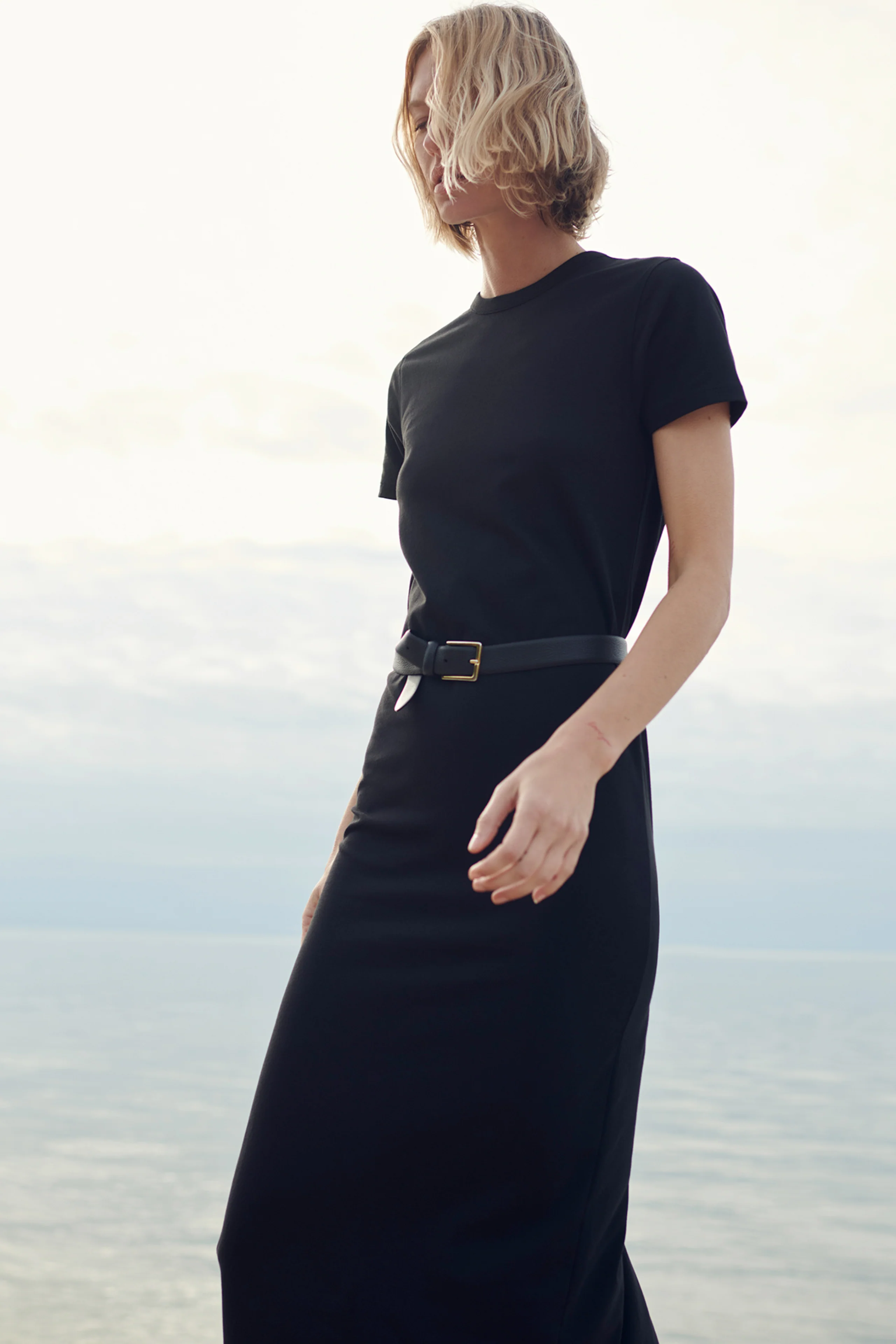 The Perfect Tee Dress in Black - Image 3