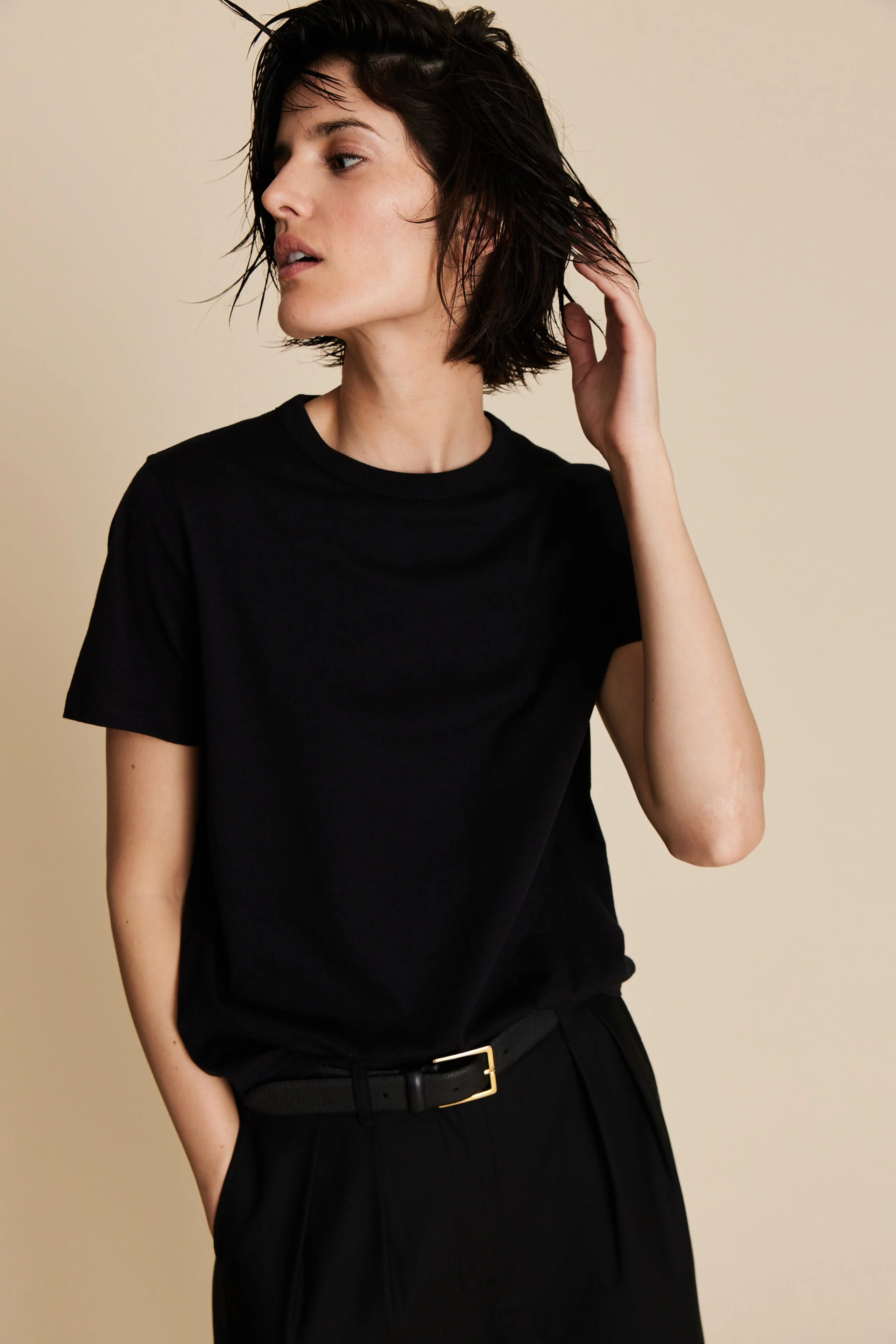 The Iconically Soft Perfect Tee in Black - Image 4