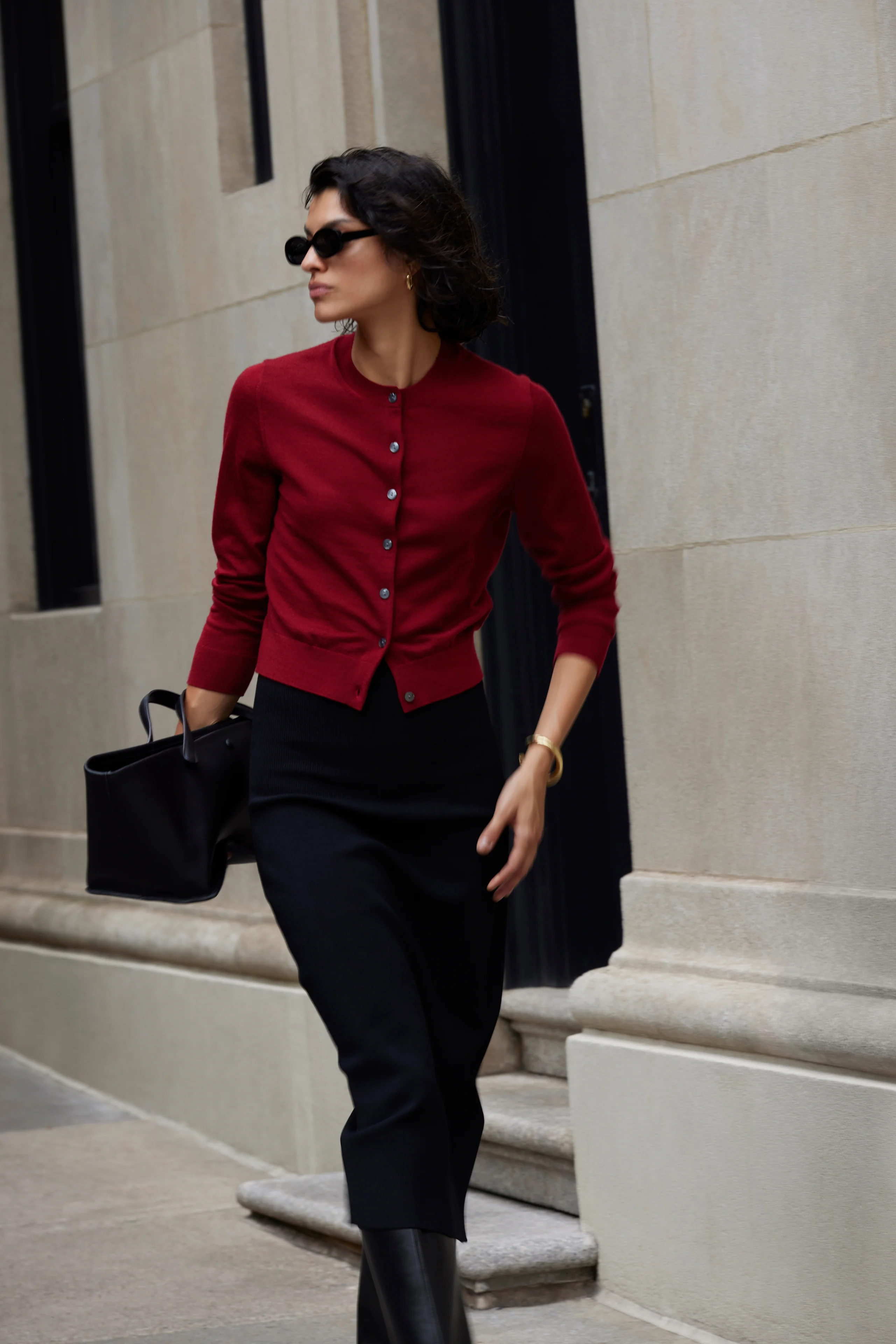 The Refined Cardi in Bordeaux - Image 3