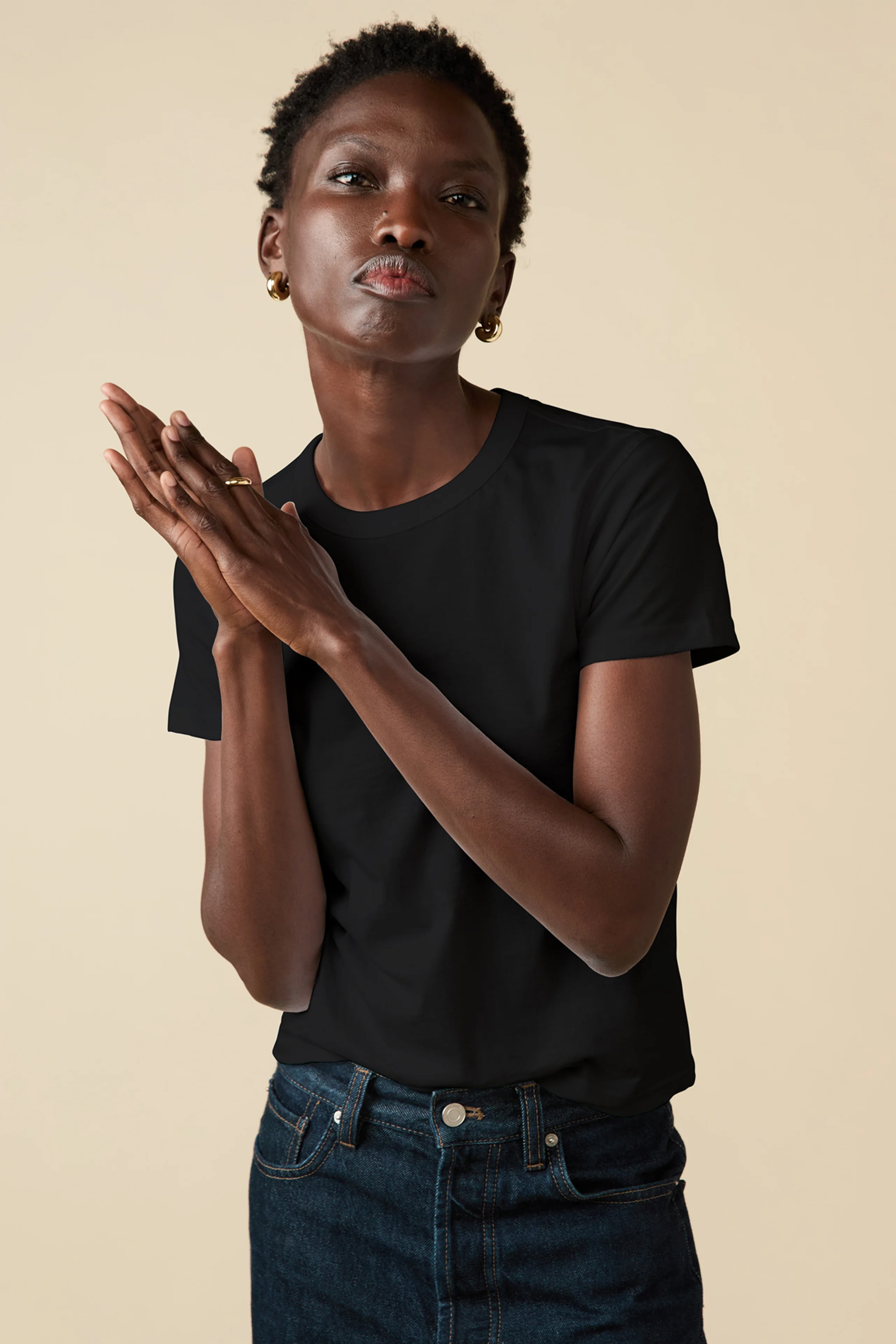 The Shrunken Perfect Tee in Black - Image 3