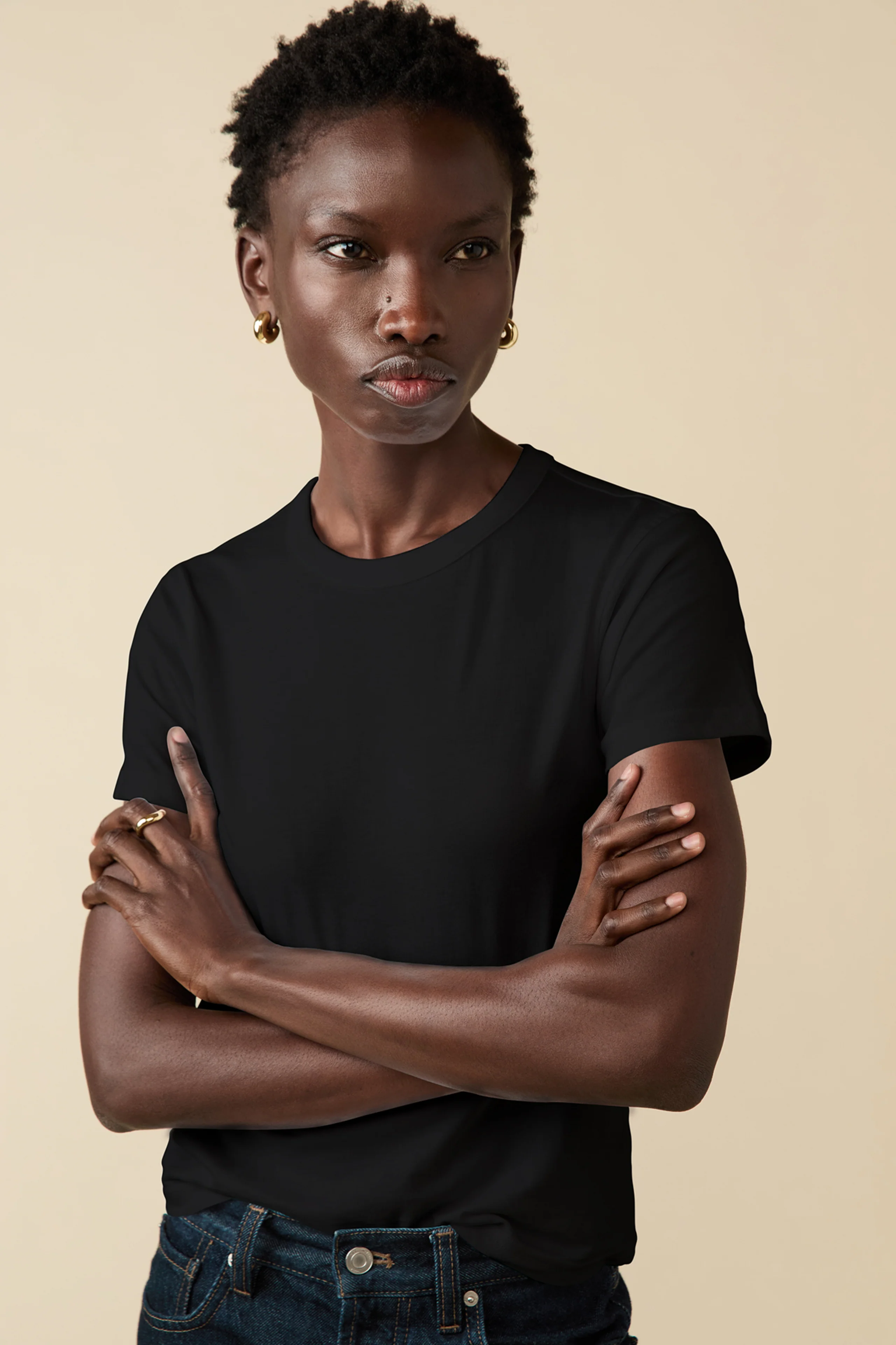 The Shrunken Perfect Tee in Black - Image 4