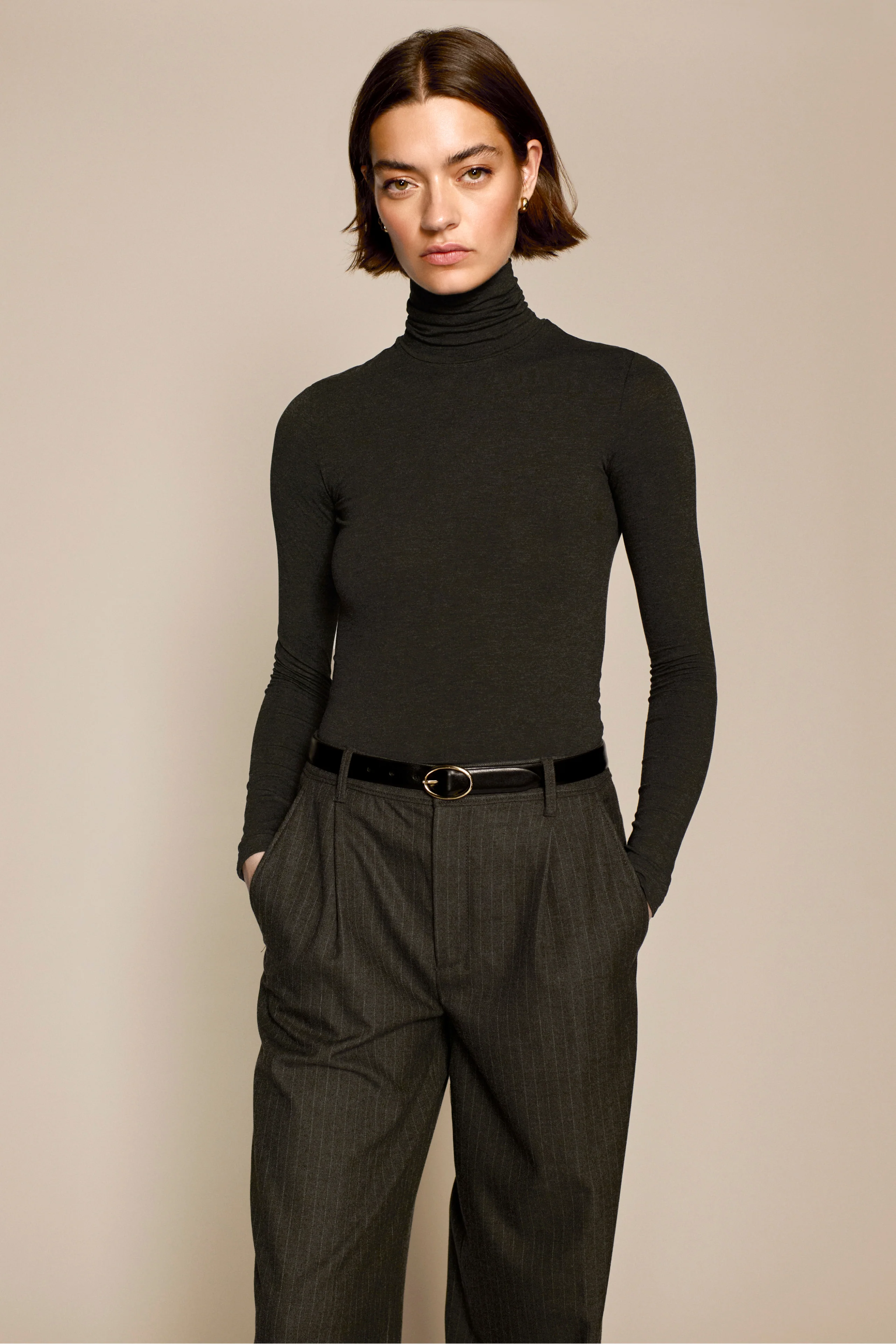 The Turtleneck In Charcoal - Image 3